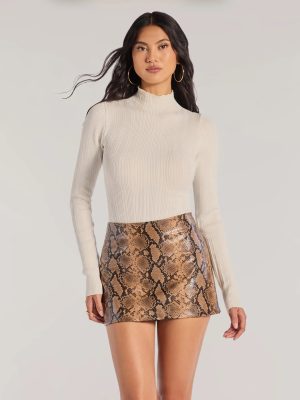Winter Slay Turtleneck Long Sleeve Bodysuit