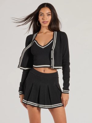 Preppy Please Striped V-Neck Crop Top