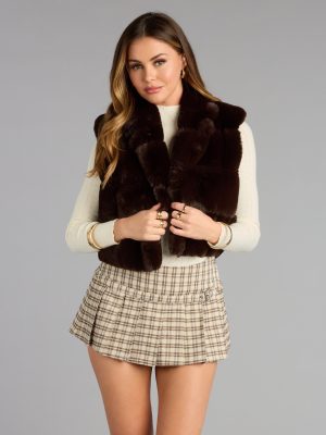 Chill Luxe Faux Fur Crop Vest