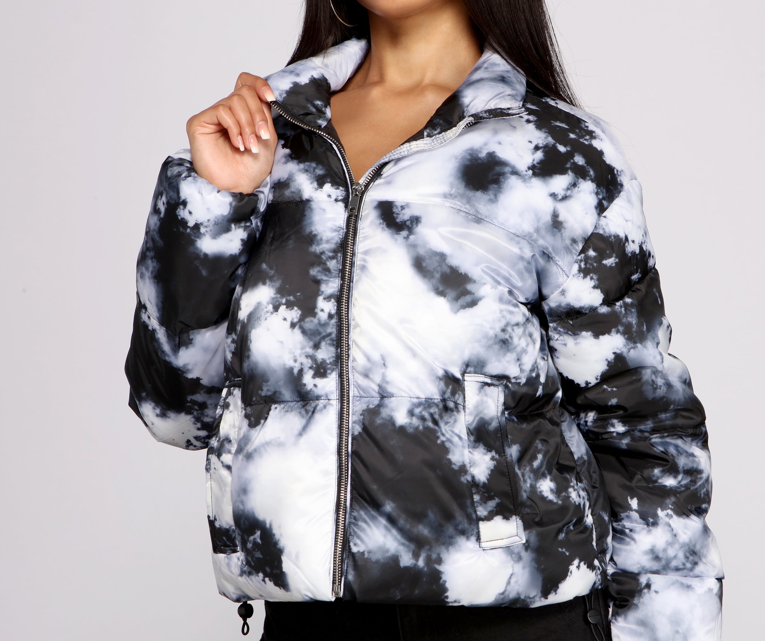 Totally Chill Tie Dye Puffer Jacket - Image 3
