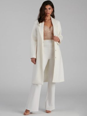 Winter Beauty Wool Trench Coat