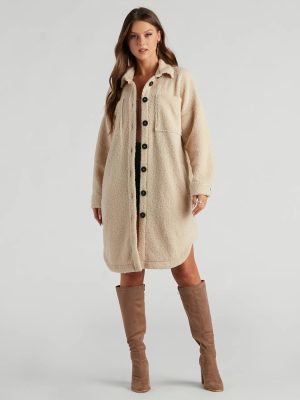 Cozy Days Sherpa Longline Shacket