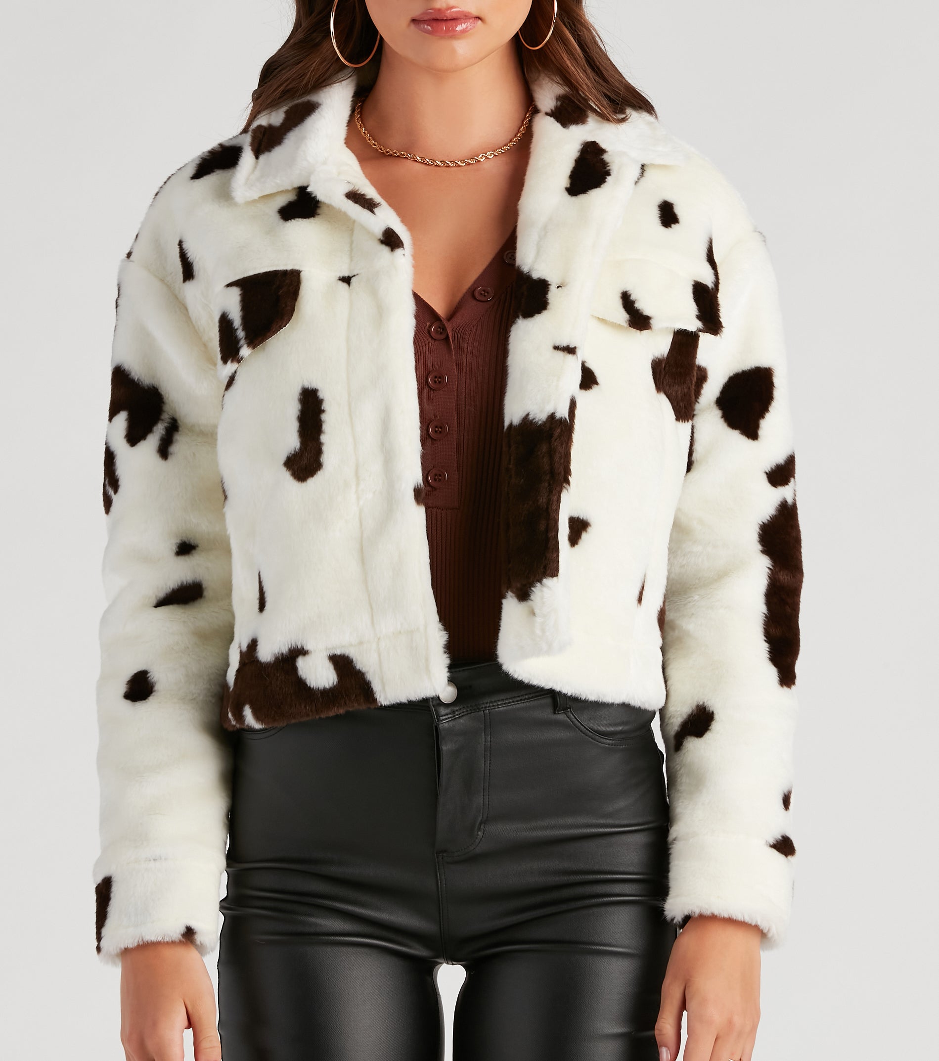 Ahead Of The Herd Cow Print Jacket - Image 4