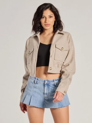 Chic Outing Button-Down Faux Wool Shacket