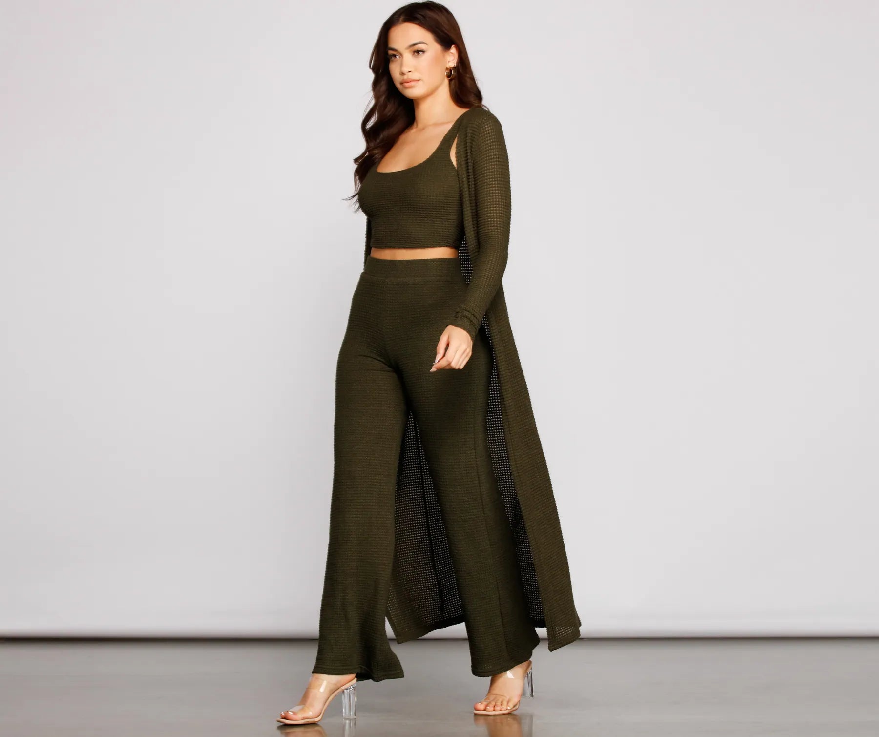 Trendy Textures Long Sleeve Duster - Image 5