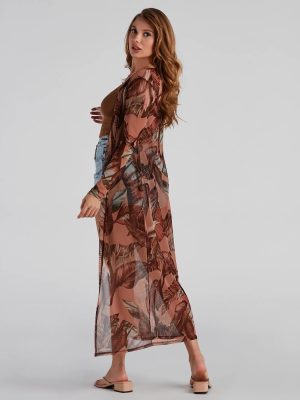 Bring The Heat Tropical Mesh Duster