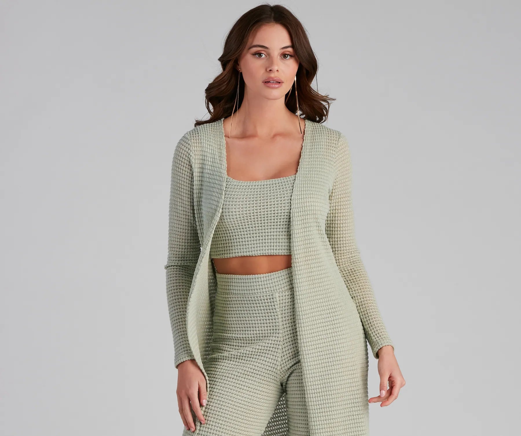 Trendy Textures Long Sleeve Duster - Image 13