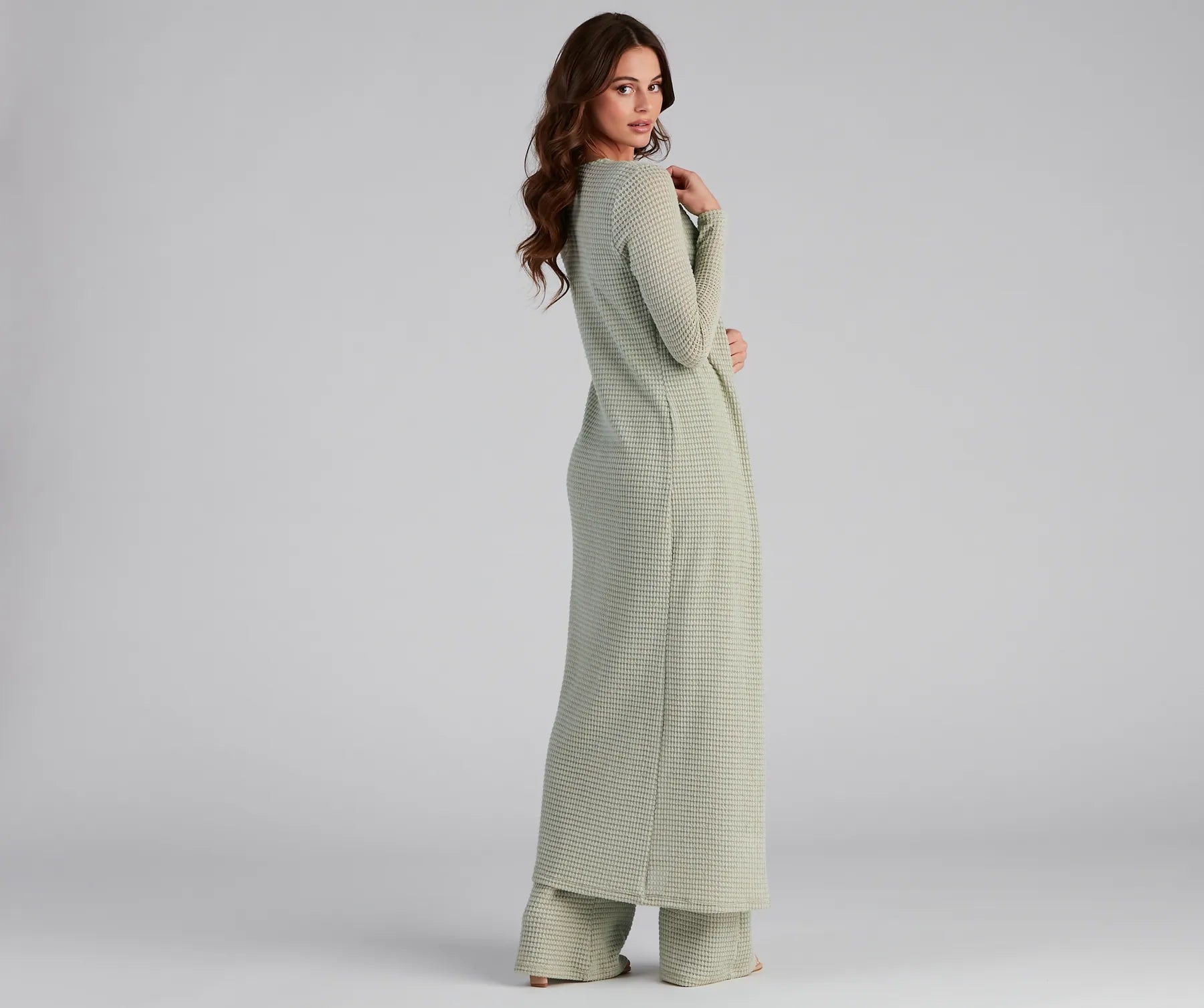 Trendy Textures Long Sleeve Duster - Image 15