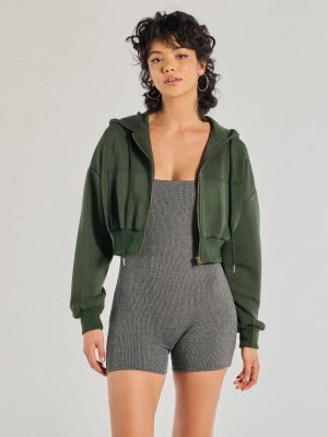 Chill Zone Crop Hoodie With Pockets