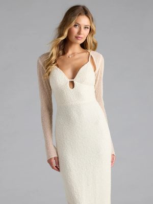 Luxe Layer Beaded Sheer Mesh Bolero