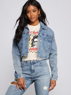 The Next Level Cropped Denim Jacket