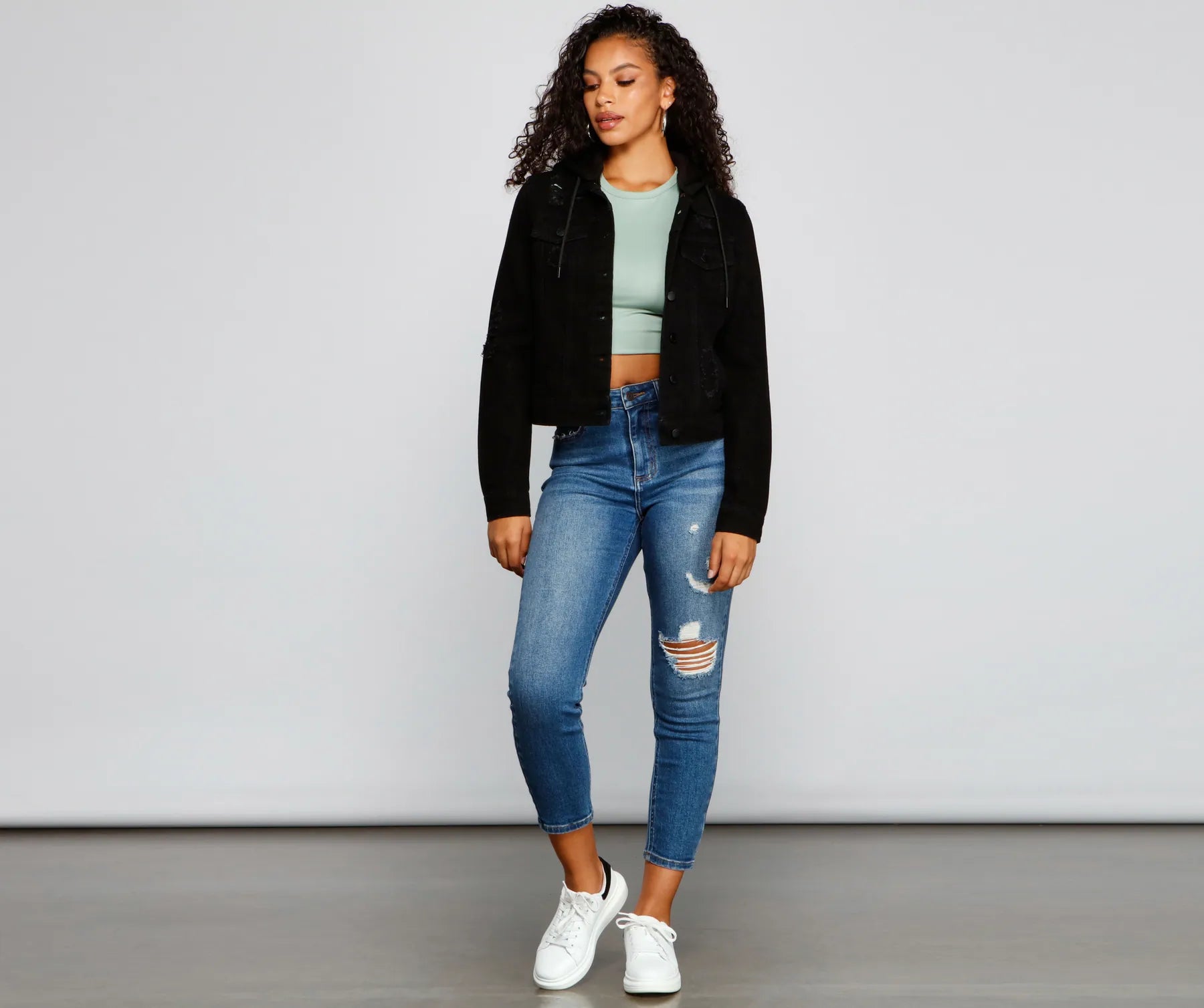 Blue Jeans Baby Denim Hooded Trucker Jacket - Image 4