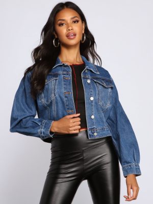 Casual Vibes Cropped Denim Jacket