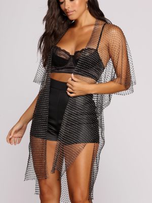 Chainmail Rhinestone Kimono
