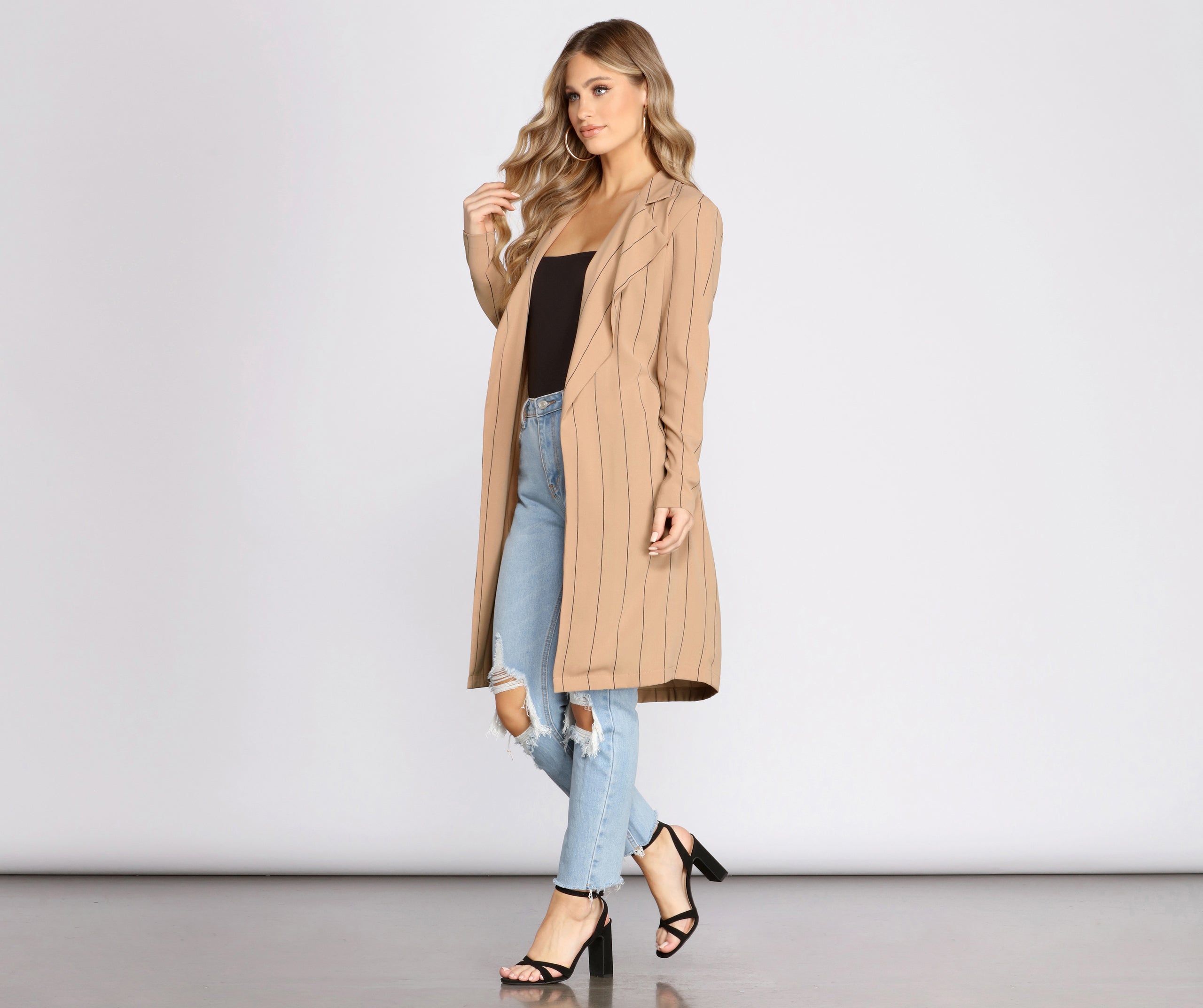 Stripe A Pose Trench - Image 4