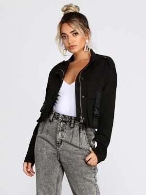 Buckle Up Cropped Jacket