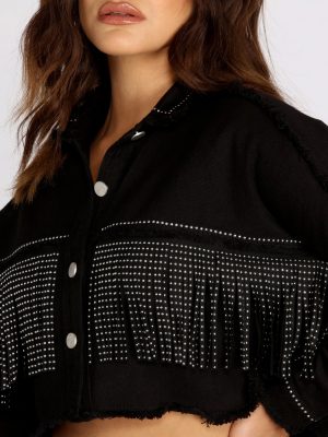 All About The Fringe Cropped Jacket