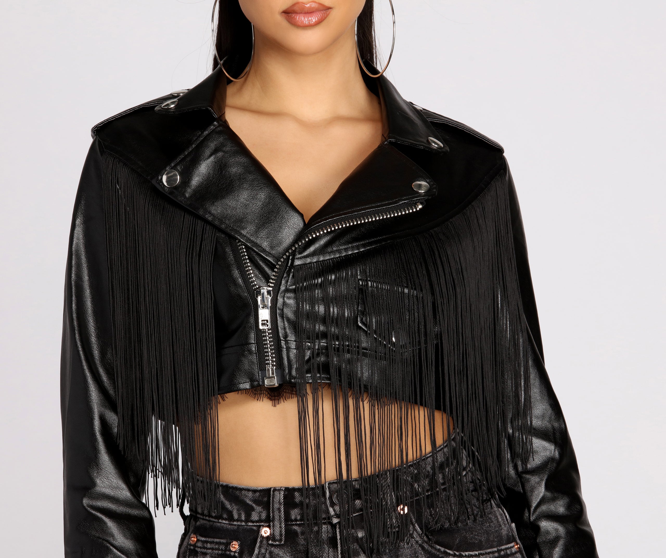 She's Got Some Edge Faux Leather Jacket - Image 4