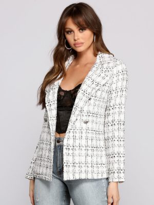 Pretty And Posh Tweed Blazer