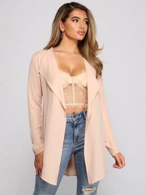 Stunning And Sheer Tie-Front Trench