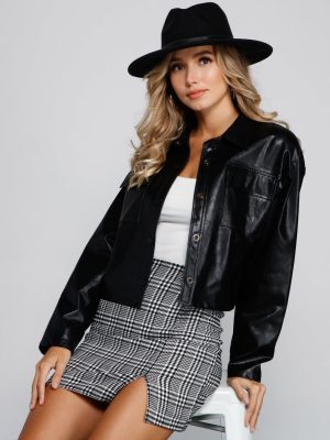 Chic Baddie Faux Leather Shacket