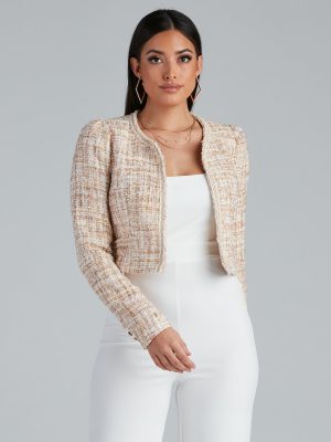 Stylishly Sophisticated Tweed Blazer