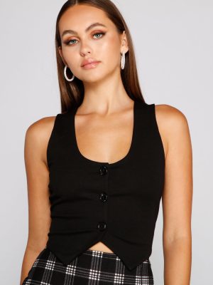 Keep It Posh Cropped Vest