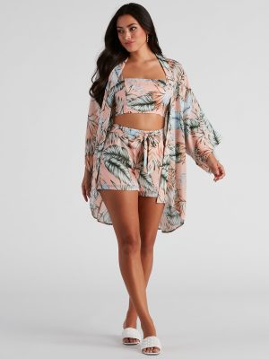 Dreamy Island Vibes Chiffon Kimono