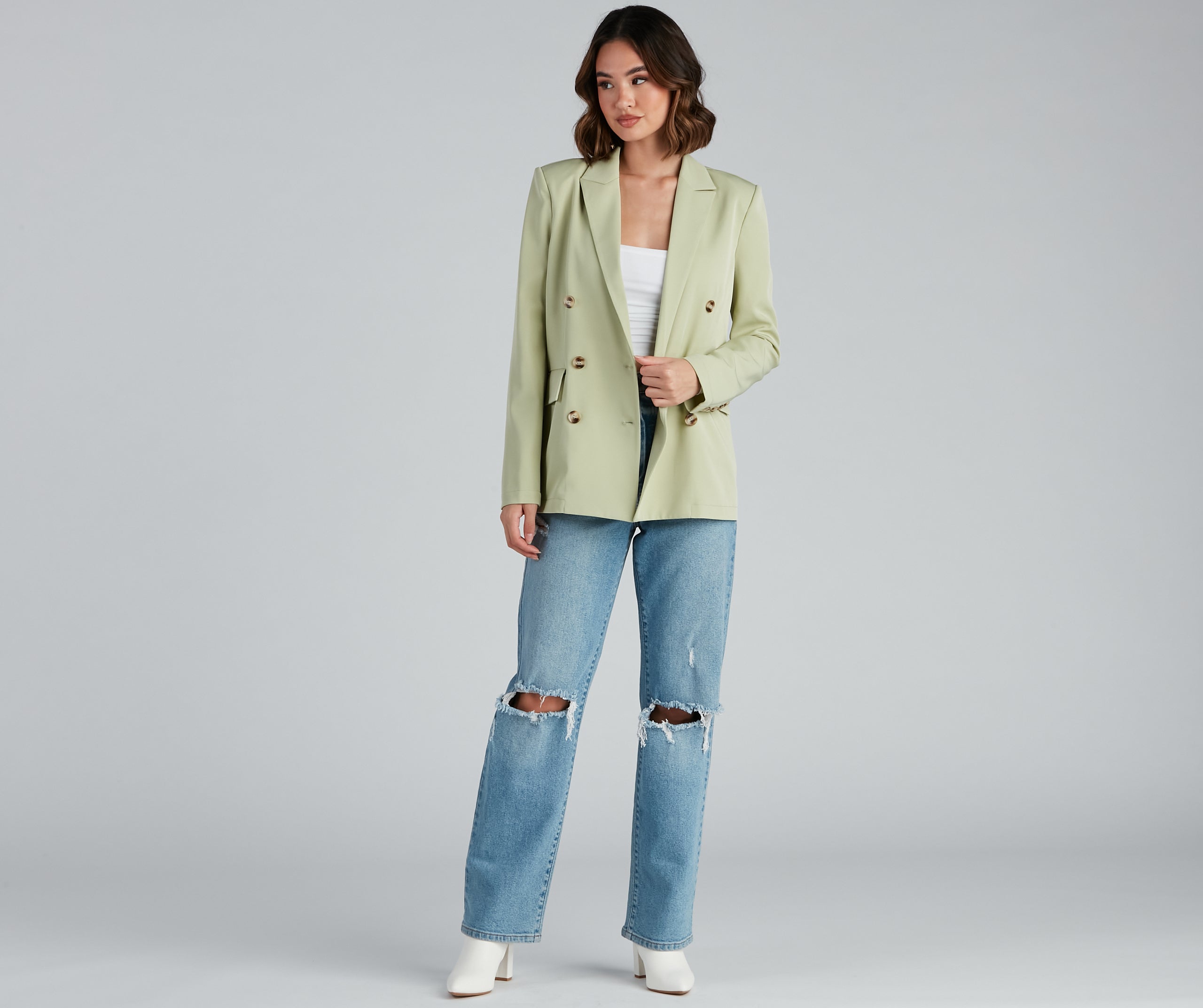 Working Girl Double Breast Blazer - Image 3