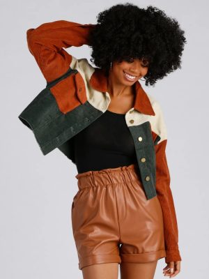 Trendy Find Cropped Corduroy Jacket