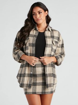 Forever In Plaid Woven Shacket