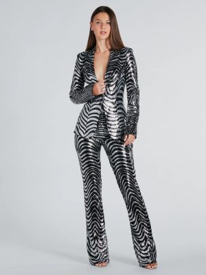 Make An Entrance Sequin Swirl Blazer