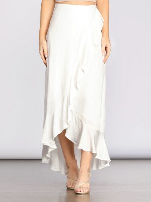 Wrap Me In Ruffles Maxi Skirt