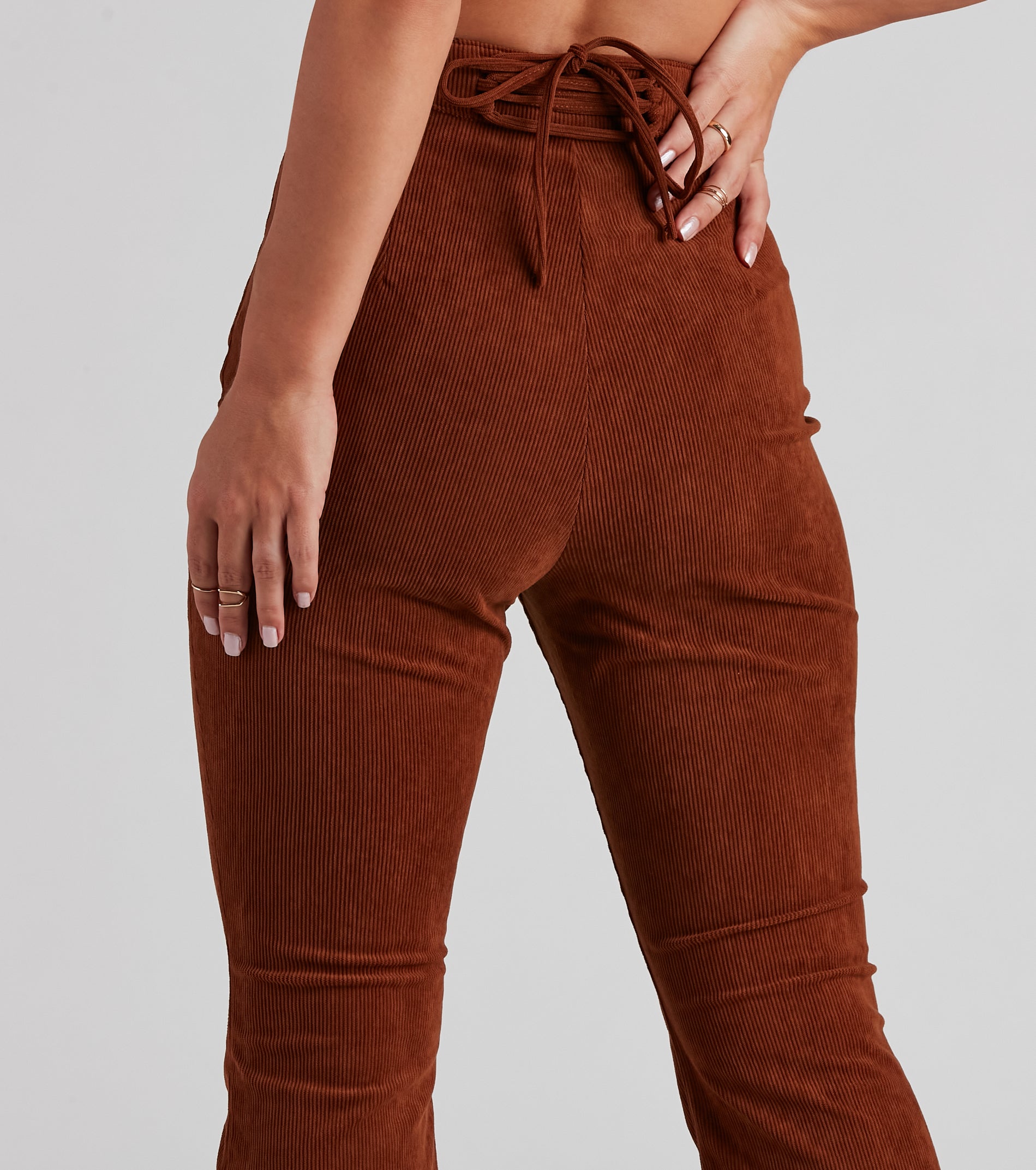 Break The Record Corduroy Flare Pants - Image 4