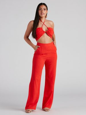 Worth It Linen Wide-Leg Pants