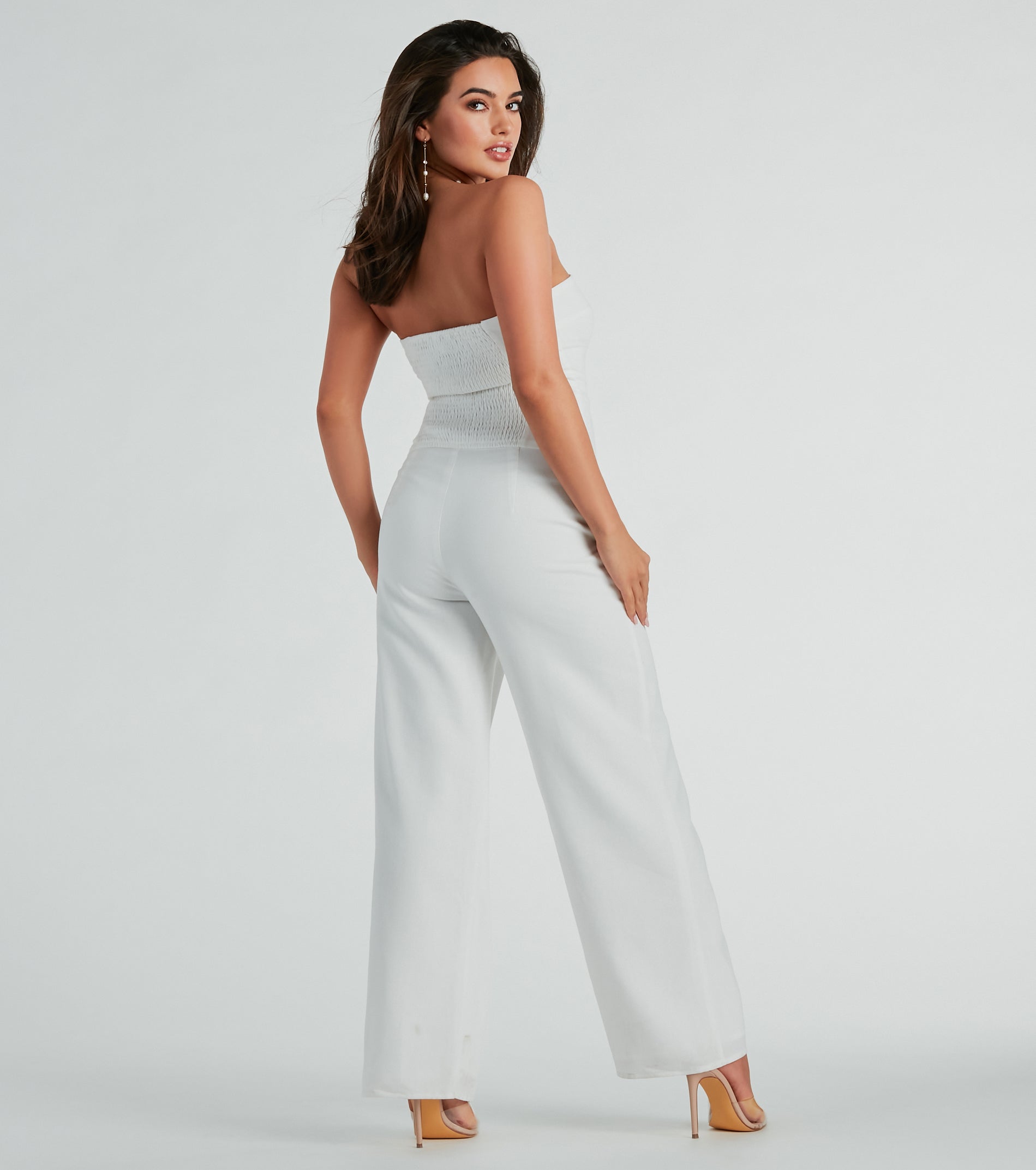 Weekend Attitude Strapless Woven Wide-Leg Jumpsuit - Image 2