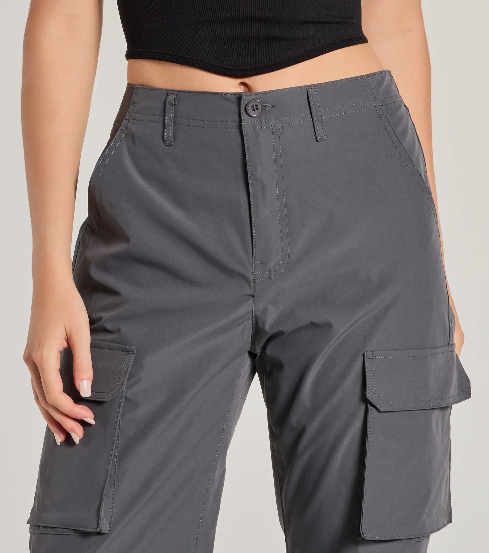Trendy Life High Rise Cargo Pants - Image 3