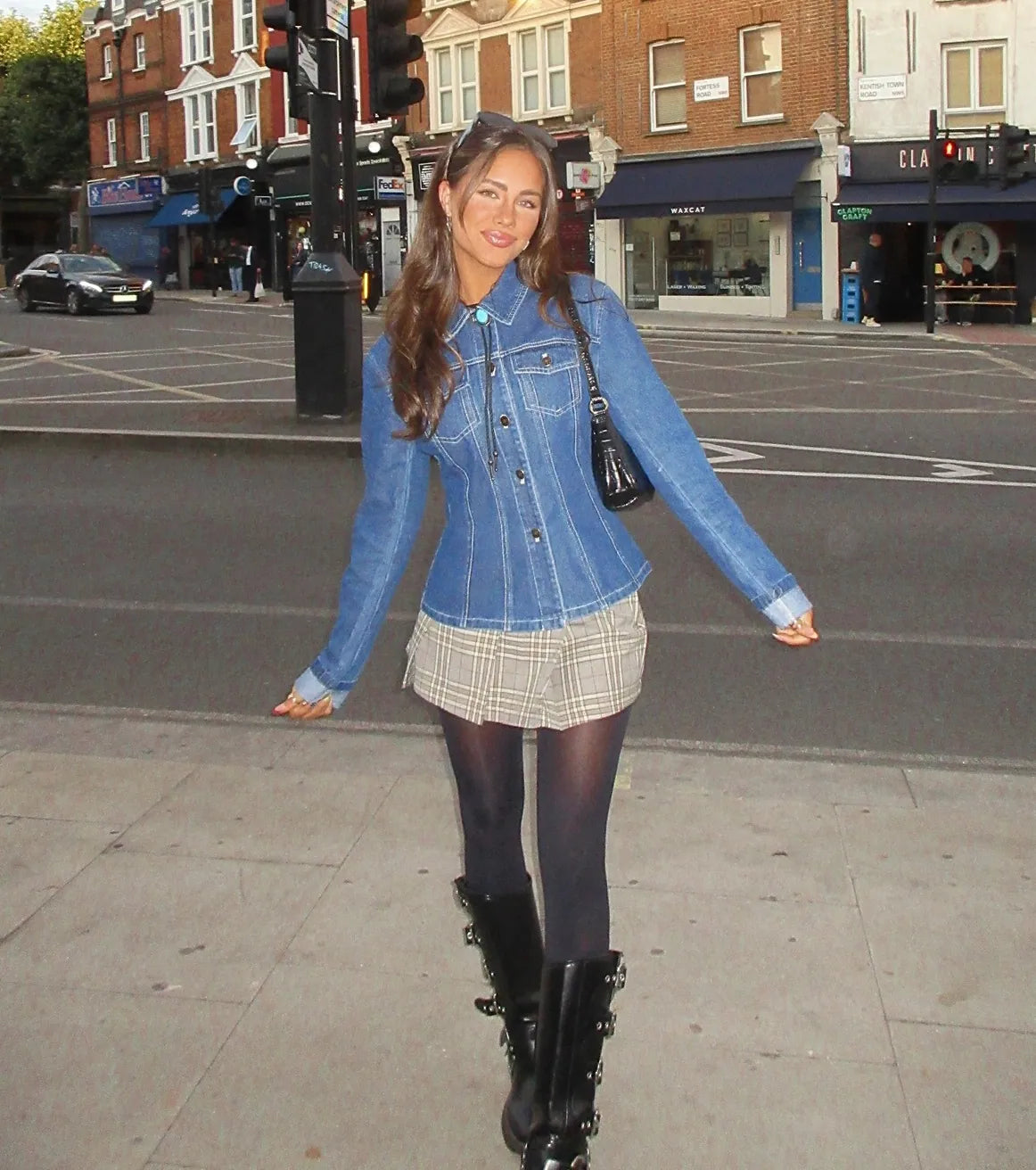 So Poised Plaid Pleated Mini Skirt - Image 5