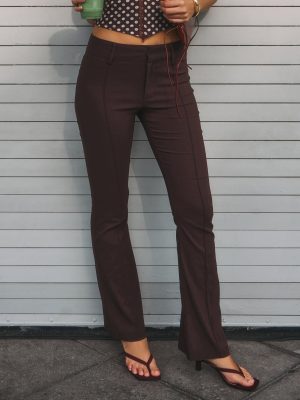 Sleek Polish High-Rise Flare Trouser Pants
