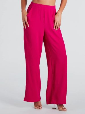 Sunny Vibes Woven Wide-Leg Pants