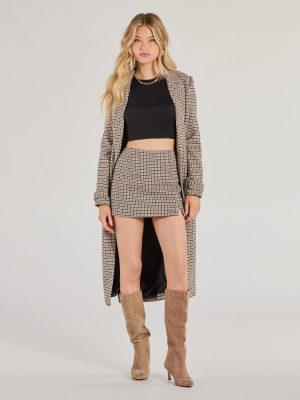 Plaid Perfection Faux Wool Mini Skort