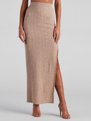 Cozy Day Cable Knit Skirt