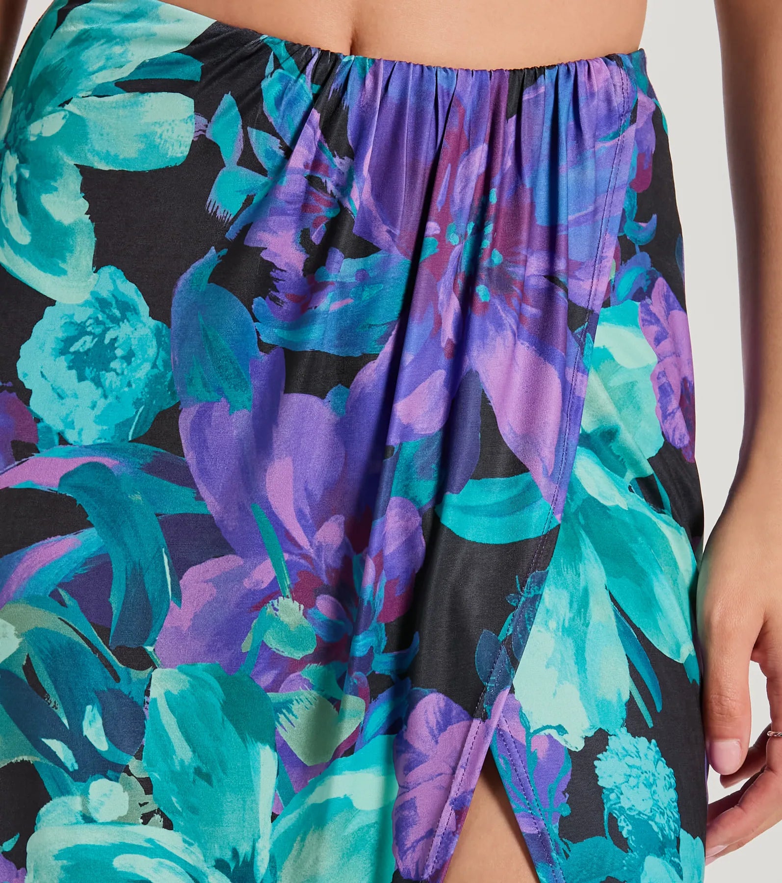 Tropical Vacay High-Rise Slit Midi Skirt - Image 3