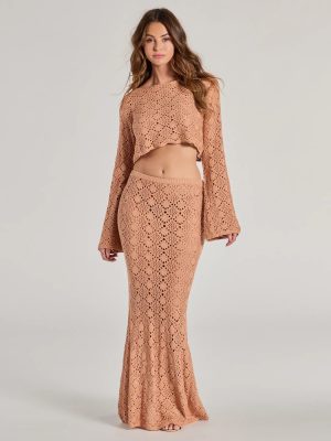 Weekend Mood Crochet Maxi Skirt