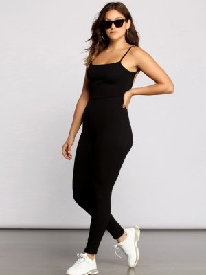 On That Basic Open Back Sleeveless Catsuit