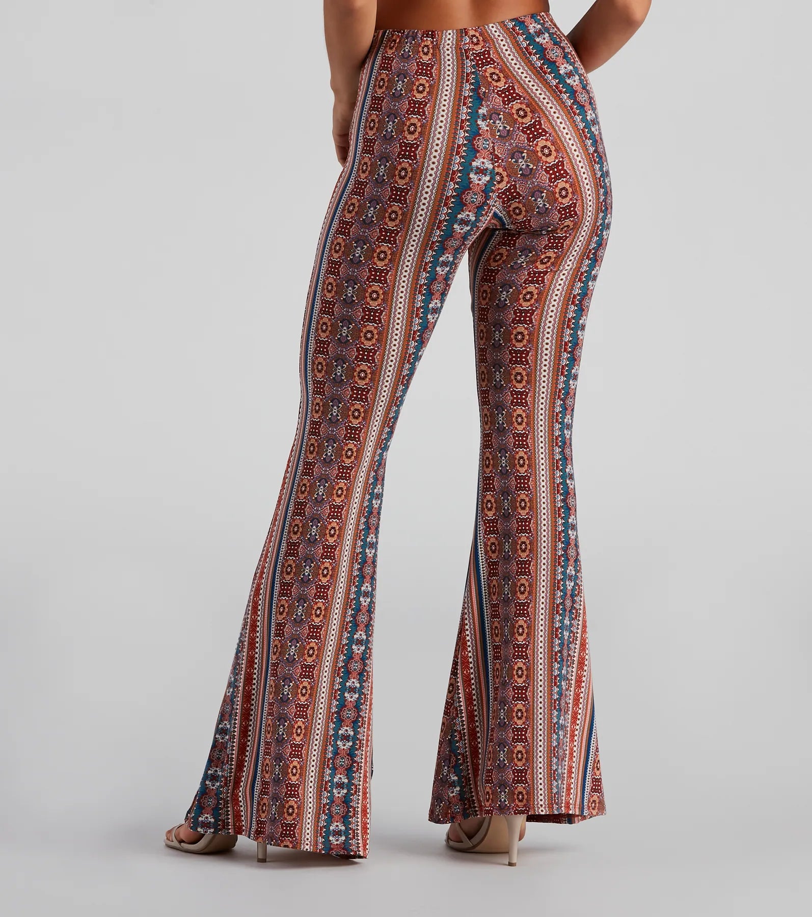 Bohemian Daze Medallion Print Flare Pants - Image 2