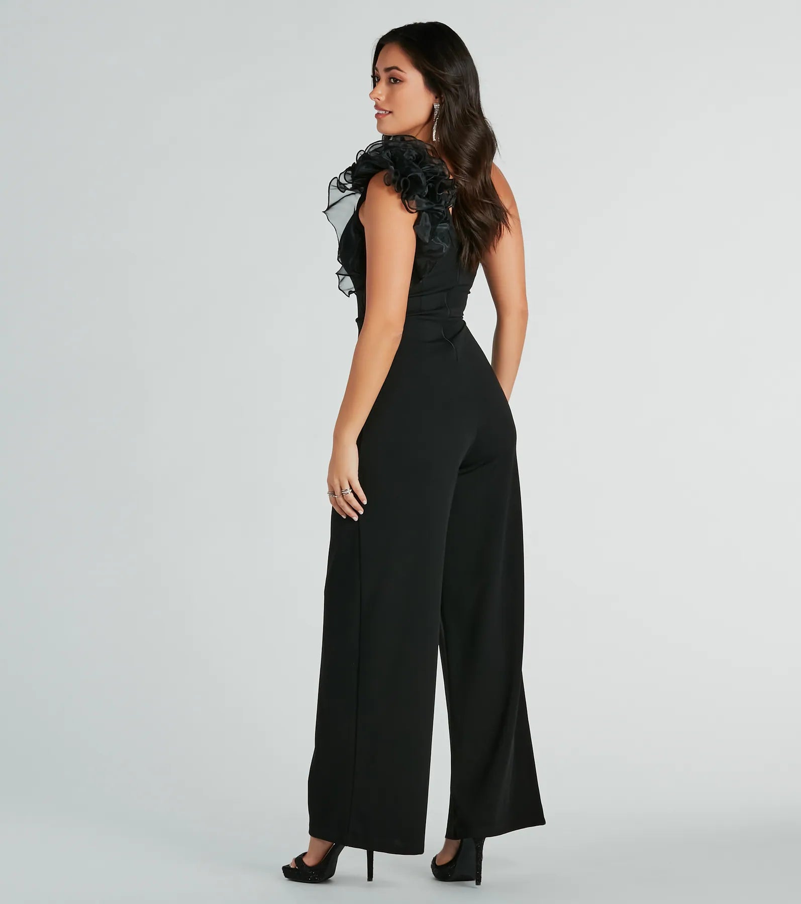 Editorial Babe One-Shoulder Ruffle Jumpsuit - Image 2