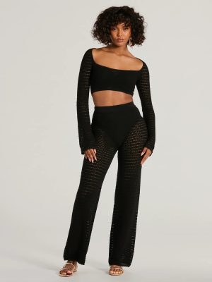 Boho Cutie Crochet Wide-Leg Pants