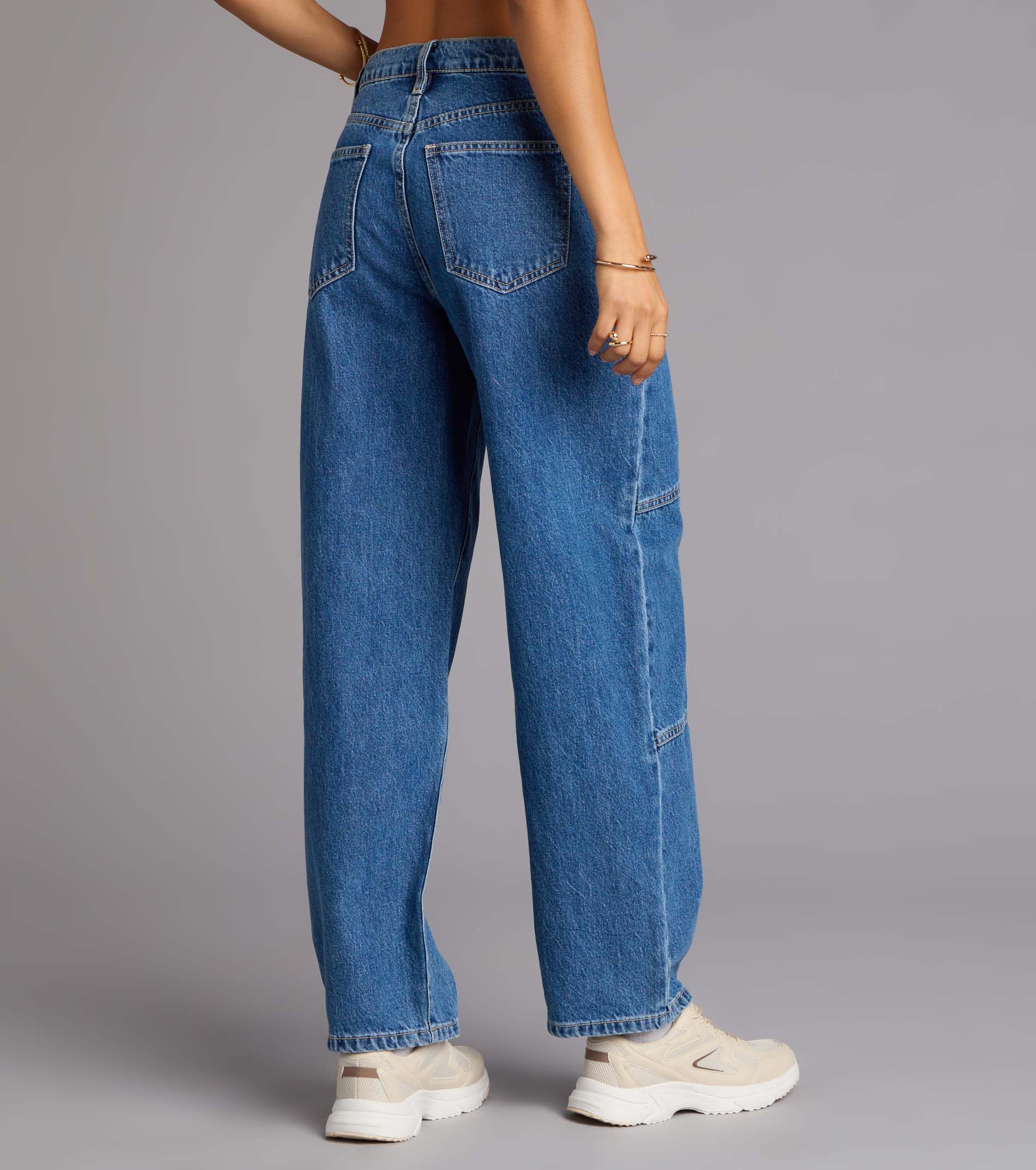 Chill Factor Mid-Rise Barrel Denim Jeans - Image 2