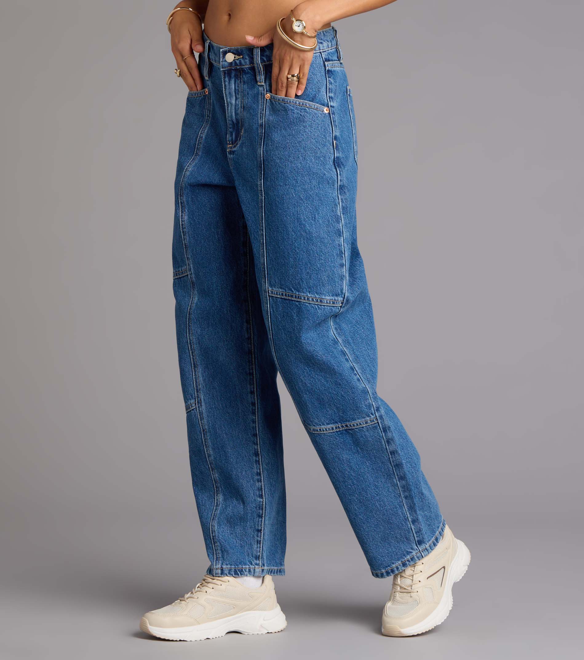 Chill Factor Mid-Rise Barrel Denim Jeans - Image 4